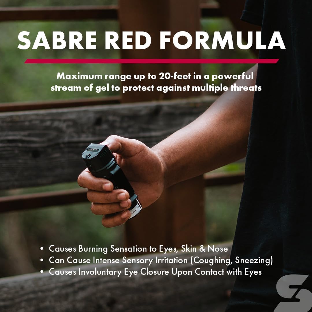 SABRE Crossfire Pepper Gel - Max Police Strength OC | Deploys At Any Angle, 1.5 fl oz