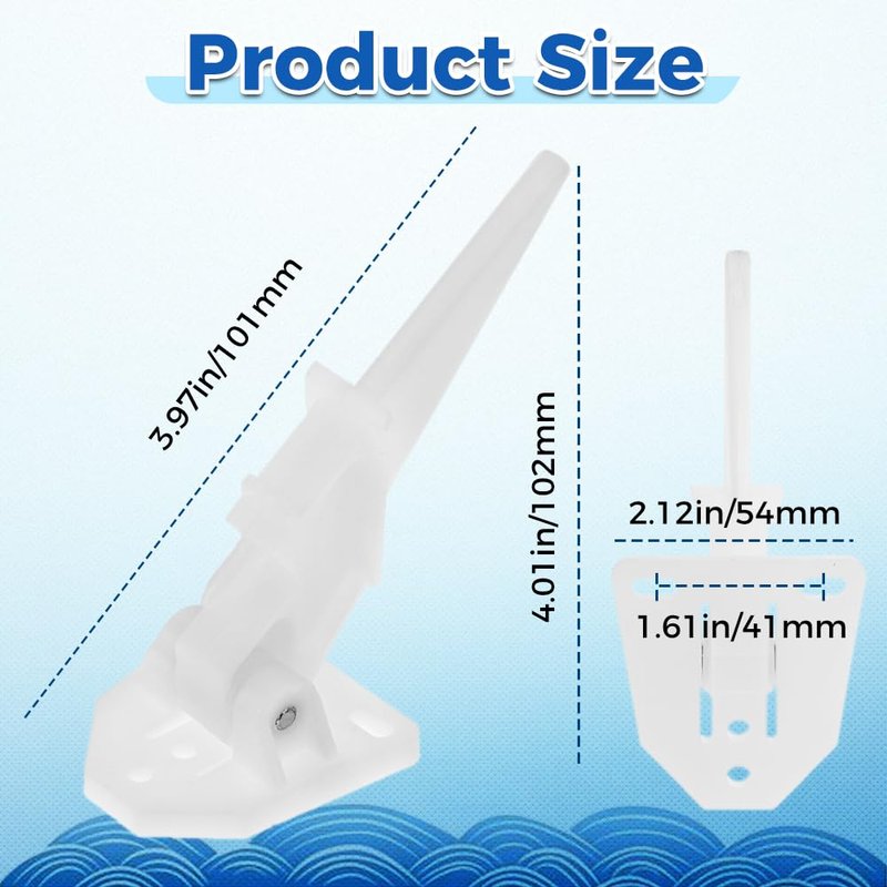 Yetaha Marine Boat Universal Speedometer Pitot Kit, Automatic Kick-up Pilot Tube Assembly Up to 80 MPH, Pitot Sea Portable Mini Tool Accessories, with 20 Ft Premium PVC Tubing