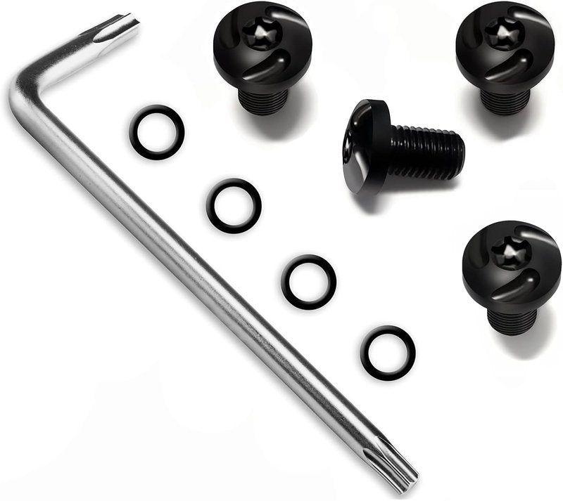 Guuun 1911 Grips Screws Kit - Includes 4 O-Rings & T10 Torx Key | Black Stainless Steel