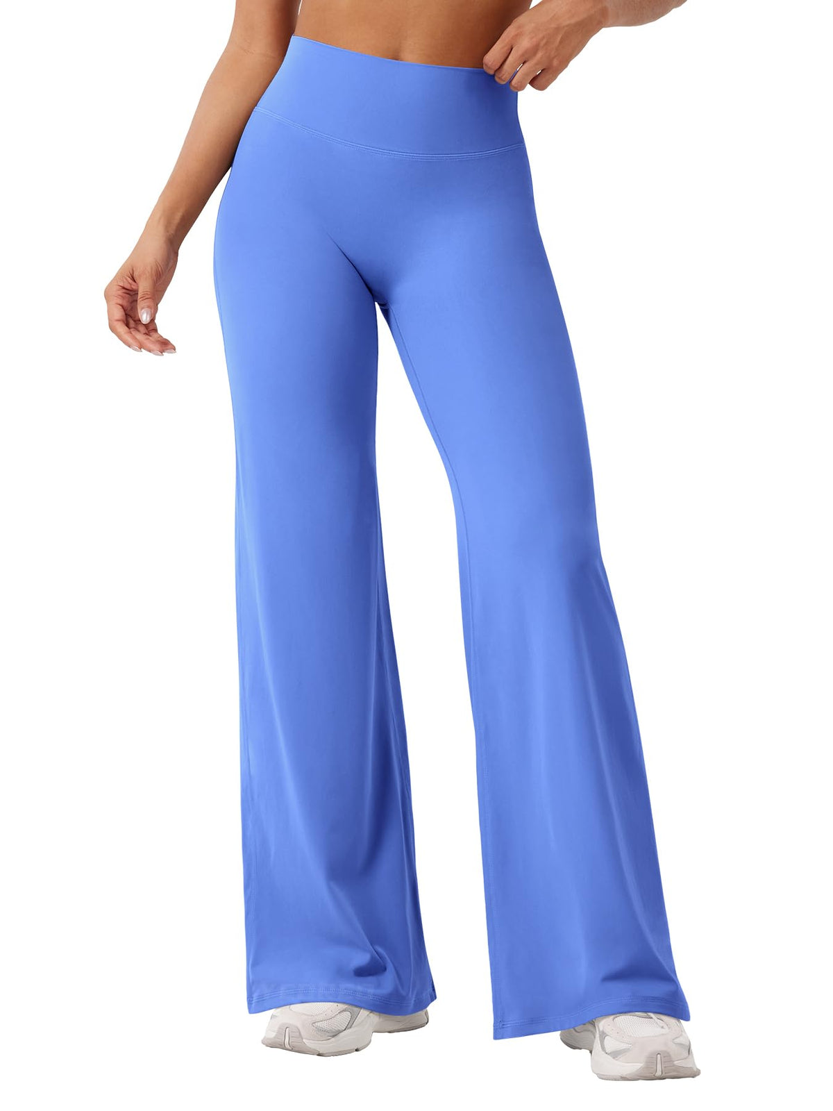 YEOREO Workout Womens Straight Leggings 31.5" Eddiy Gym Yoga Pants Blue XXL