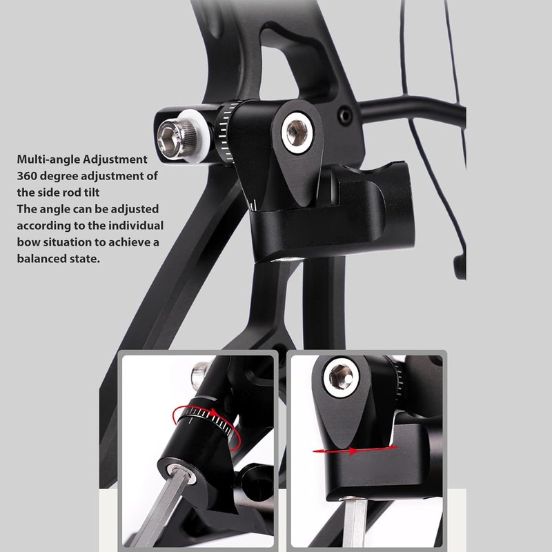 Archery Single Side Adjustable V Bar Mount - Compound Bow Stabilizer for Improved Accuracy | Lightweight Accessory