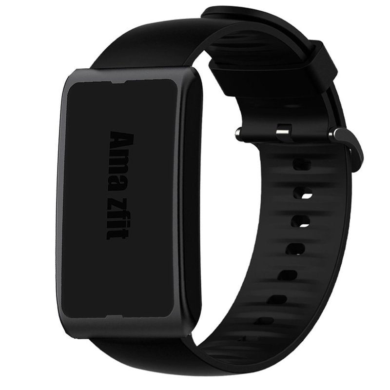 Lamshaw Compatible for Amazfit Helio Bands, Quick Release Silicone Replacement Soft Band Wristbands Straps with Stainless Steel Buckle Compatible for Amazfit Helio Fitness Tracker Wristband (Black)