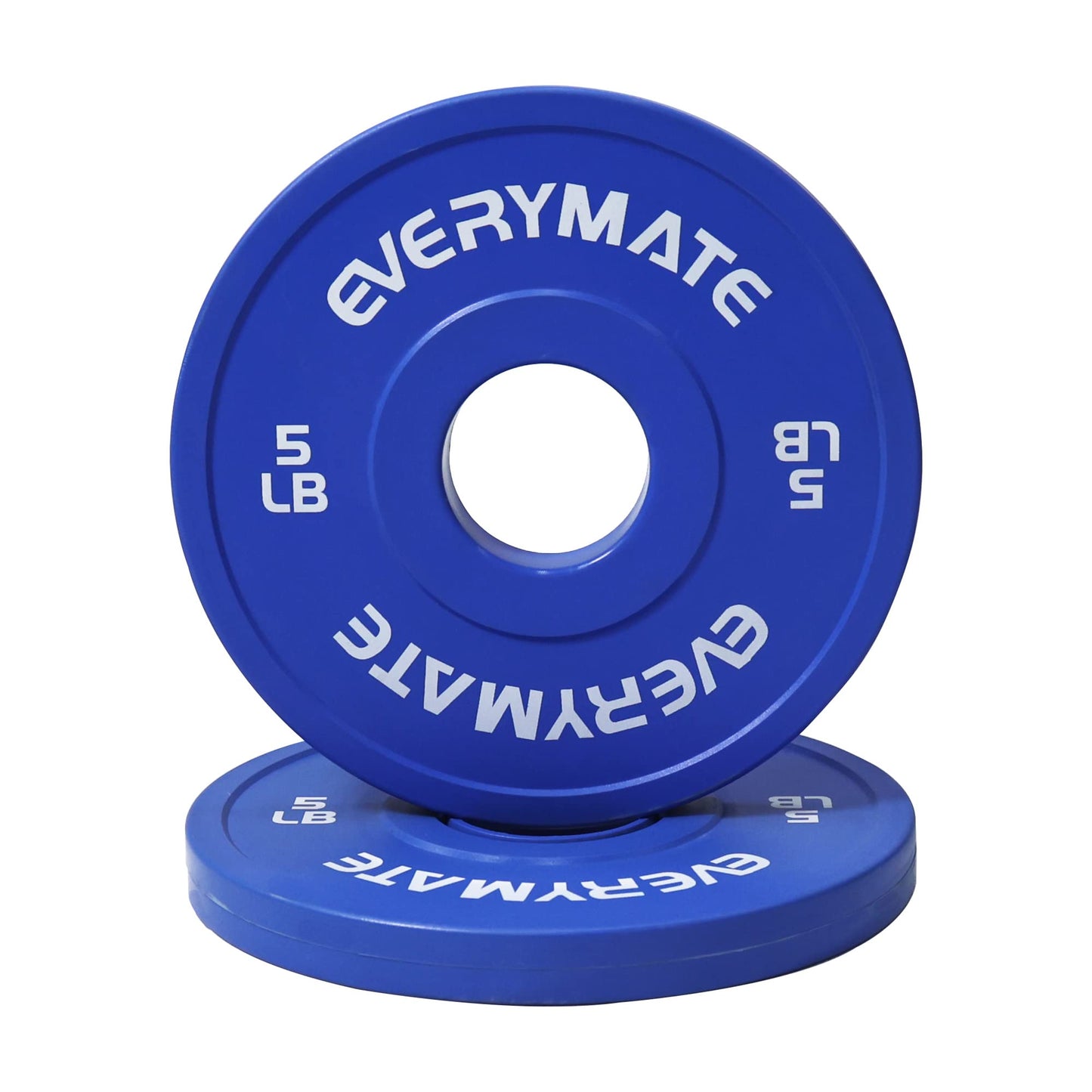 EVERYMATE Change Weight Plates 2.5LBX2 5LBX2 Fractional Plate Olympic Bumper Plates for Cross Training and Olympic Weightlifting 5LB Weights Plates Set