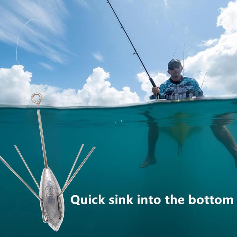 Sputnik Sinker Fishing Weights - 5 Pcs Lead Casting Sinkers for Catfish | Saltwater Beach Use