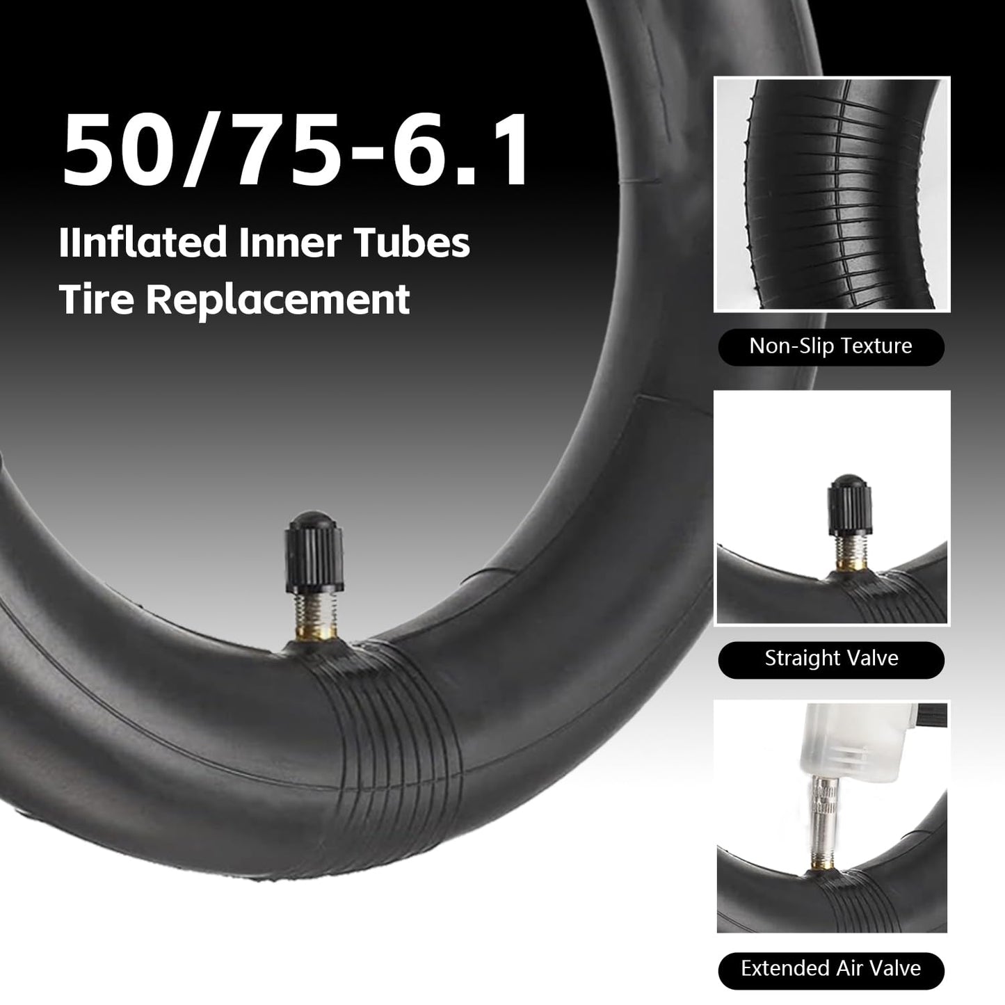 50/75-6.1 scooter tire Replacement, 8.5 Inch Tire and Tube Set,8 1/2×2 Tire and Inner Tubes, for Gotrax Gxl V2/Xiaomi M365/Pro/1S Electric Scooter [Non-Slip] [Shockproof]