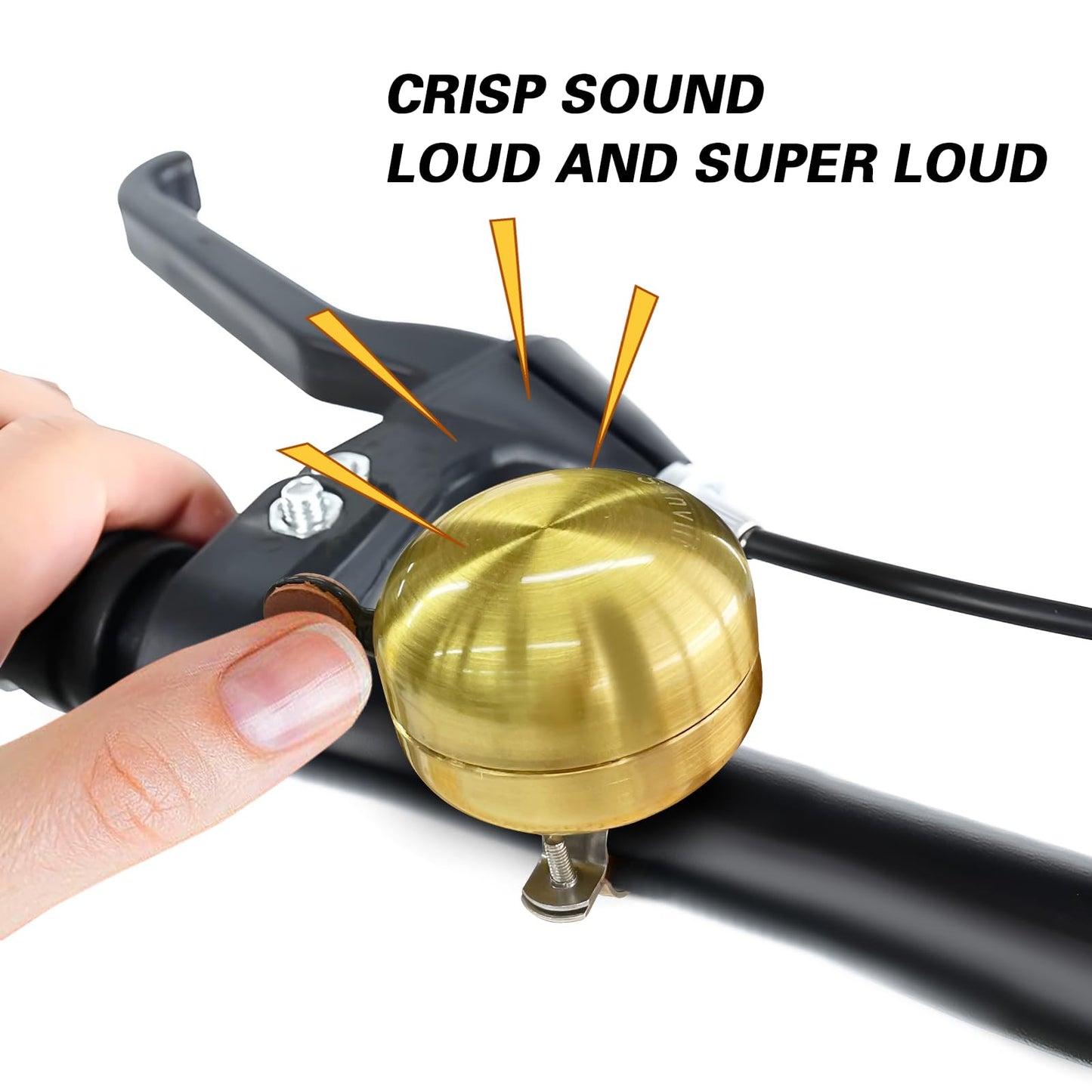 Sunviil Bicycle Bell is Made of Brass and emits a Clear resonant Sound. a Double Echo Ring with Leather Lining and dial. Suitable for City Bicycles ranging from 22.2-31.8mm