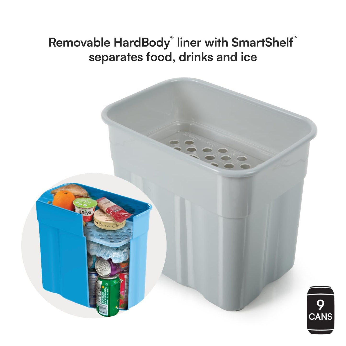 Titan by Arctic Zone 9 Can Zipperless Cooler with SmartShelf, Seagrass