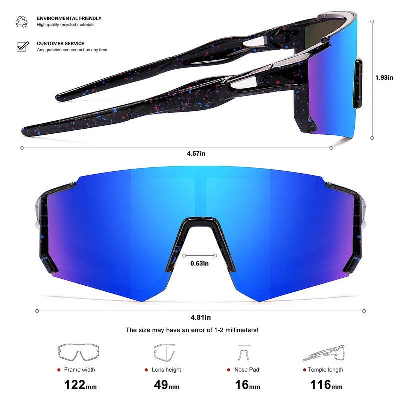 SEKKAF Youth Baseball Sunglasses Kids Sports Sunglasses for Boys Girls Softball Cycling Glasses UV400 Protection