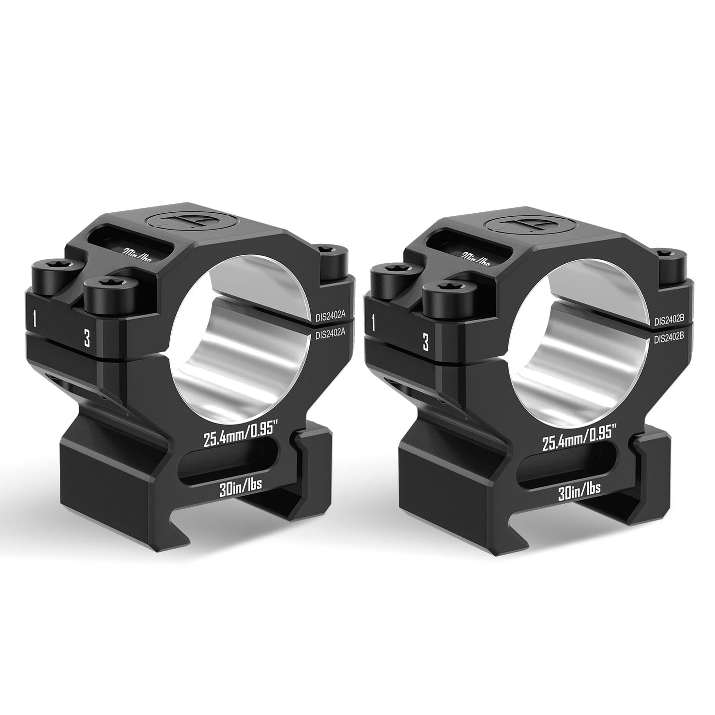 DISCOVERYOPT 7075 Series Aluminum Scope Rings - Medium Profile 35mm Scope Mount for Picatinny Rail