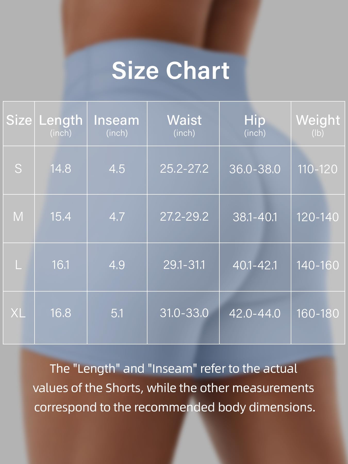 YEOREO Women Workout Yoga Shorts 4.5" No Front Seam Hidden Scrunch Almiy High Rise Buttery Biker Shorts Light Blue S