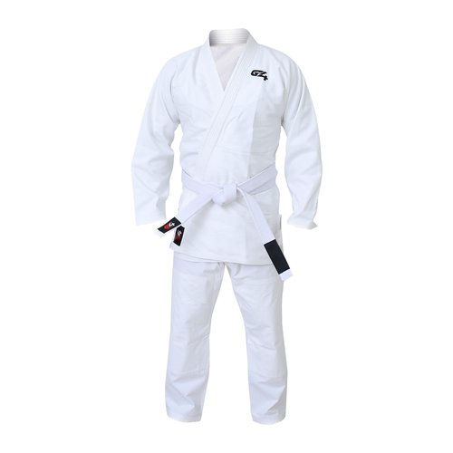 G4 VISION BJJ Gi Mens Kids Brazilian Jiu Jitsu Suit Jujitsu Adult Uniform Adult Youth Blue Black White (White, M2)