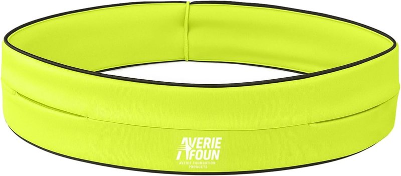 Lightweight Running Waist Belt - Anti-Slip, Sweat-Resistant Design | Fluorescent Yellow, Large - Perfect for Phone, Keys, Cards & Cash