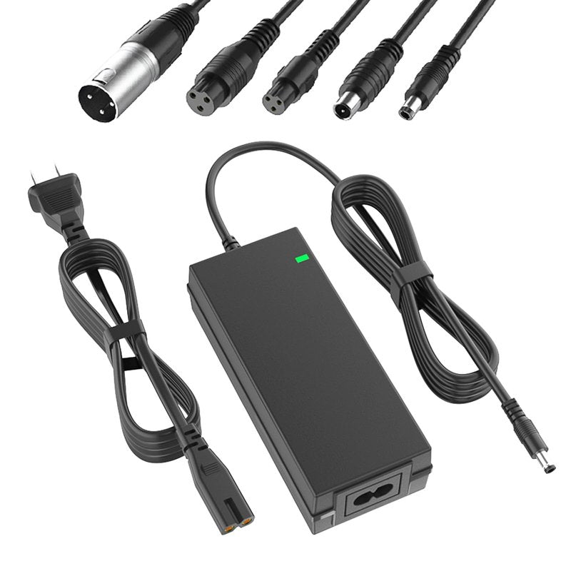 42V 2A Scooter Charger with 6 in 1 Plugs for 36V Pocket Mod, Sports Mod,Razor,Gotrax,Jetson,Voyage,Ninebot,Lithium Battery Device,Electric Scooter Charger