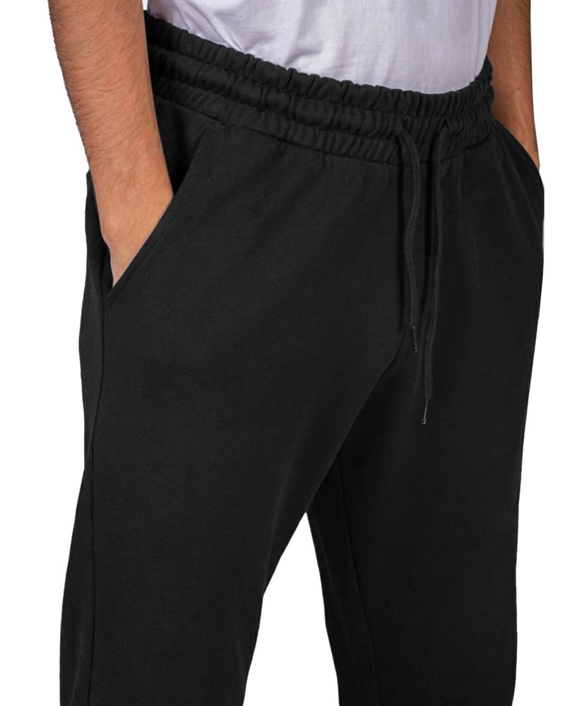 A WATERWANG Men's Sweatpants Casual Cotton Tapered Joggers Athletic Sweat Pants for Men Workout Running with Pockets Black 2XL