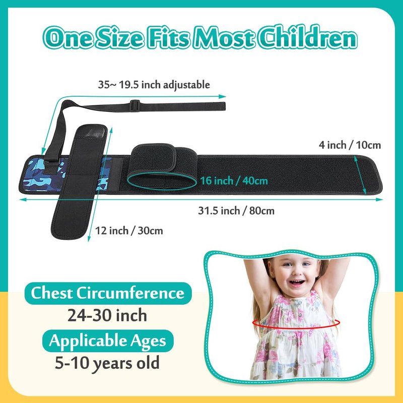 Mybow Kids Shoulder Immobilizer Sling | Child Arm Sling with Waist Strap for Broken Collarbone Clavicle & Shoulder Injury Arm Holder, Rotator Cuff Surgery Sling for Toddler Support Brace