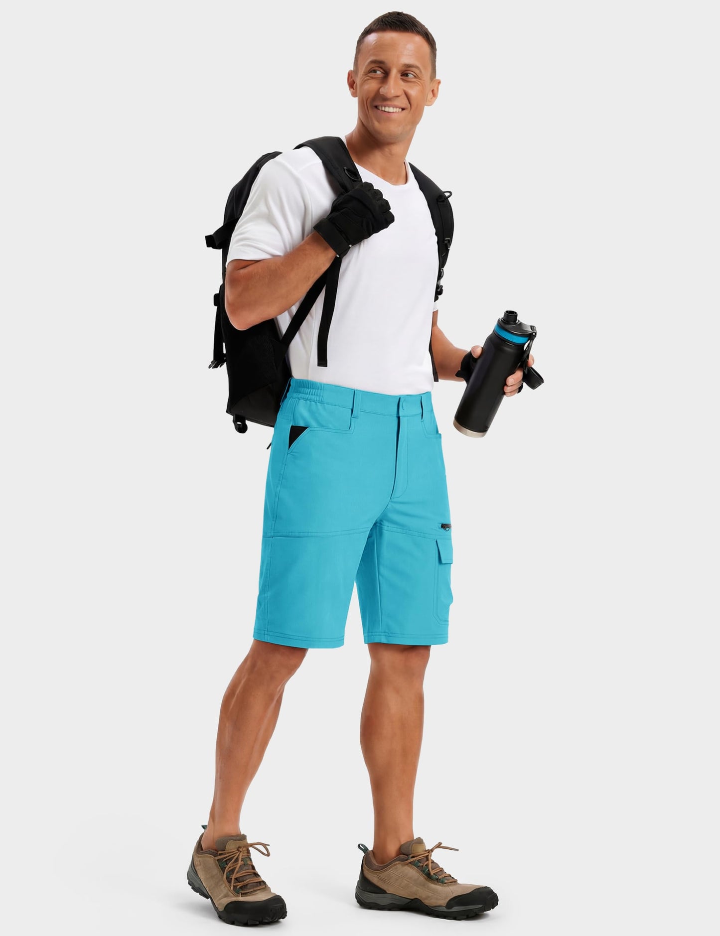 TACVASEN Men Hiking Cargo Shorts Quick Dry 10" Casual Fishing Golf Dress