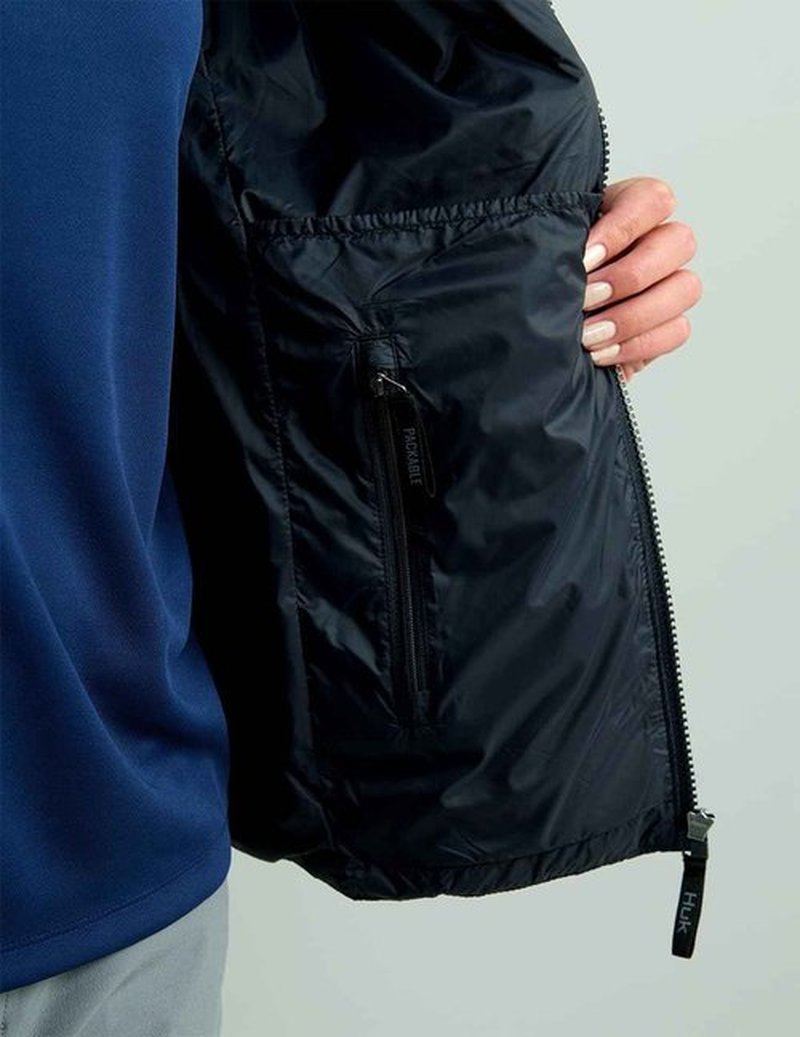 HUK Wave, DWR Insulated Fishing Jacket for Women, Black