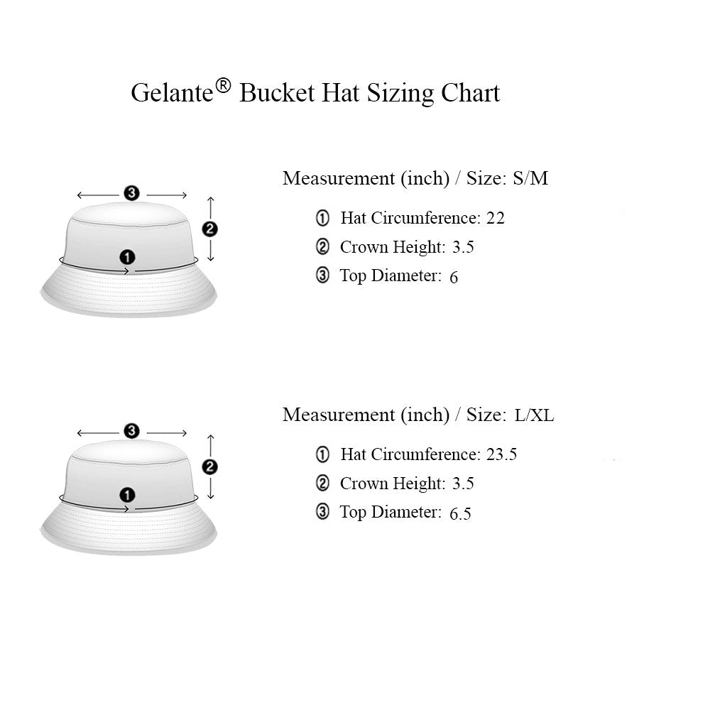 Gelante Solid Color 100% Cotton Bucket Hat for Women and Men Packable Travel Summer Beach Hat 1900-Turquoise-S/M