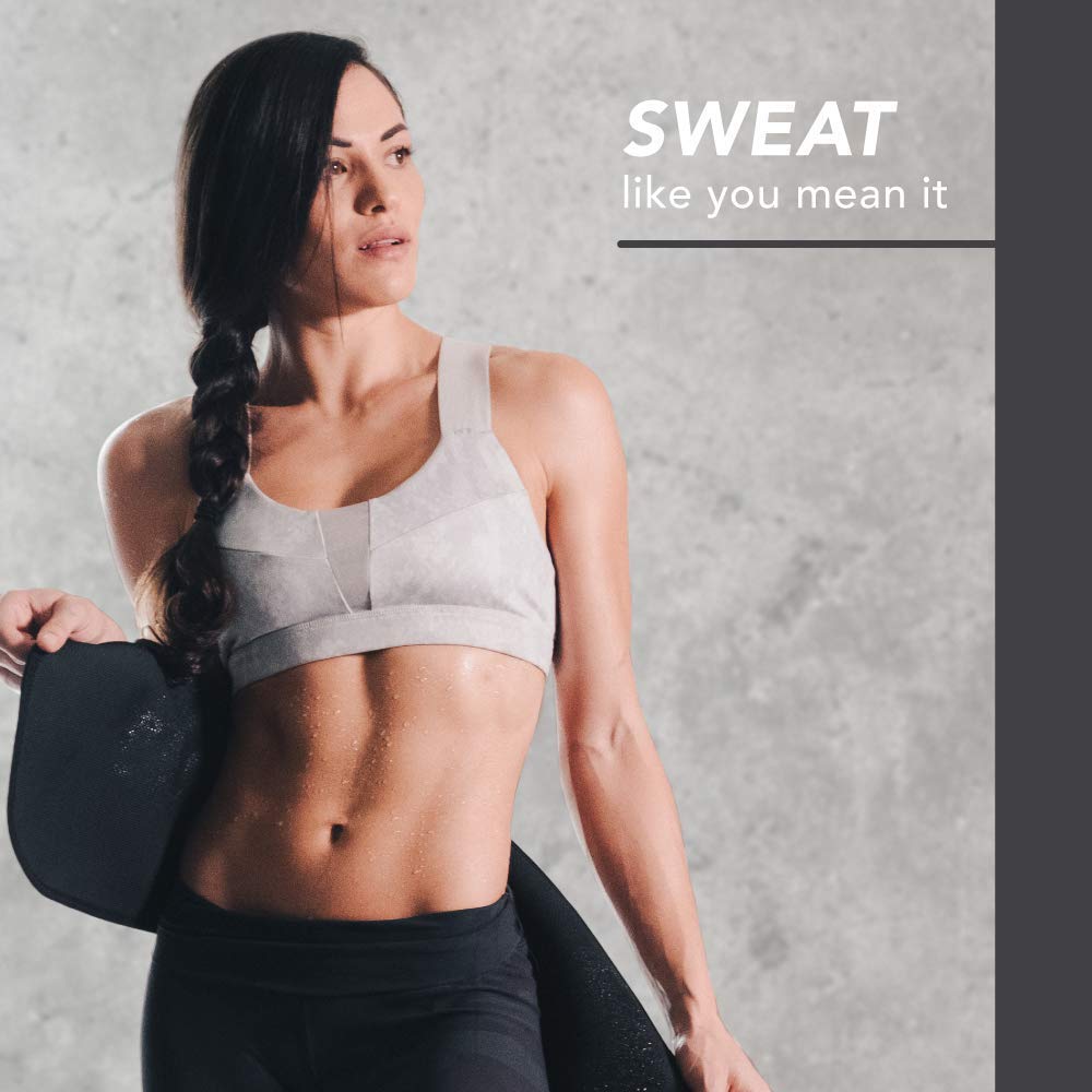 Sweet Sweat Waist Trimmer 'Xtra-Coverage' Belt | Premium Waist Trainer with More Torso Coverage for a Better Sweat! (Small)