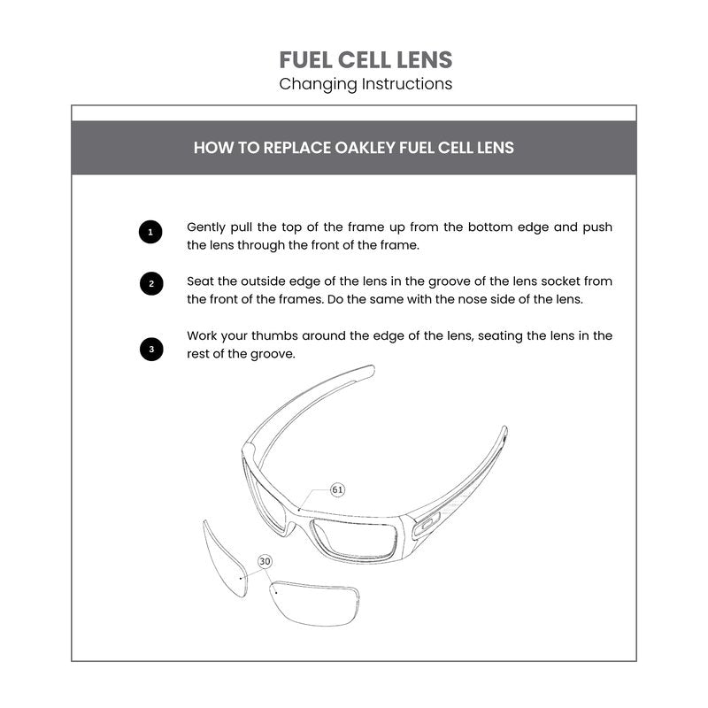Oakley Original Fuel Cell OO9096 00001960 Warm Grey Replacement Lenses for Men for Women + Bundle Microfiber Pouch-Frames Not Included