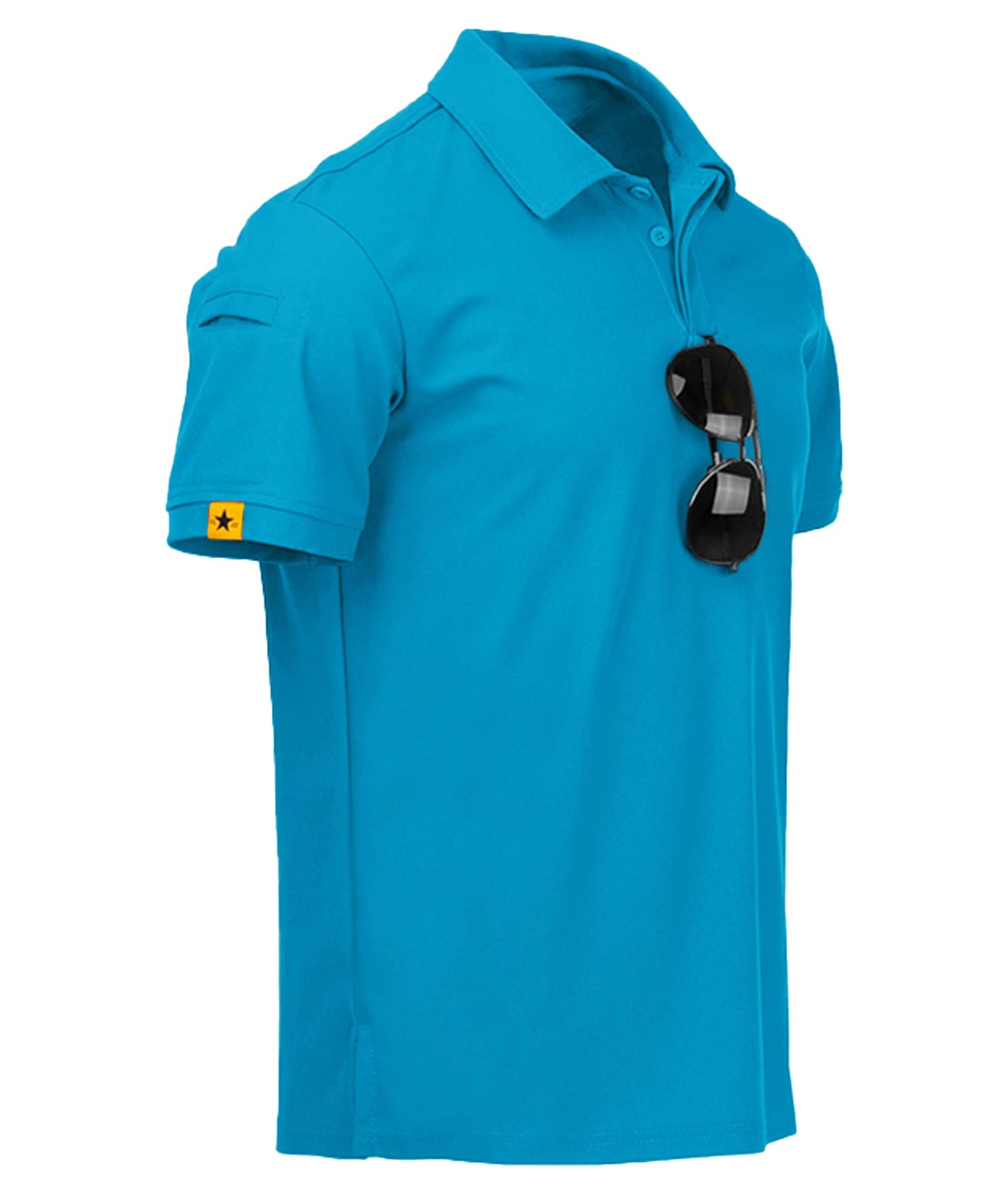 ZITY Mens Polo Shirt Short Sleeve Sports Tactical T-Shirt Athletic Golf Polos Daily Casual Stylish Collared Shirts for Men Bluegreen XX-Large