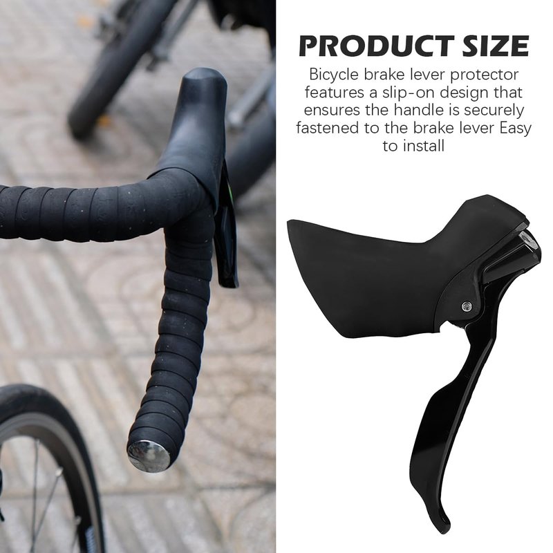 UPIQNG Bike Brake Hoods 1Pair Bike Brake Levers Covers Silicone Road Bike Brake Grip Sleeves Bike Brake Protector for ST-4700/5800/6800 Cycling,Black