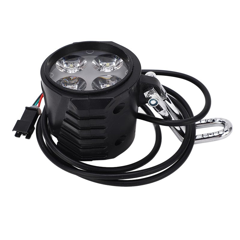 Electric Scooter Front Light, 2 in 1 Electric Horn Headlight 10 Inch 12-72V Universal Fit for Commuters Night Riders Cycling Enthusiasts
