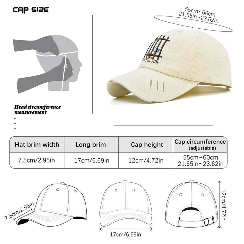 Got Too Silly Funny Silly Goose Humor 3D Embroidered Golf hat for Animal Lovers Adjustable Unisex Washed Classic Low Profile Dad Trucker Hat Valentine's Day Birthday Gift Idear