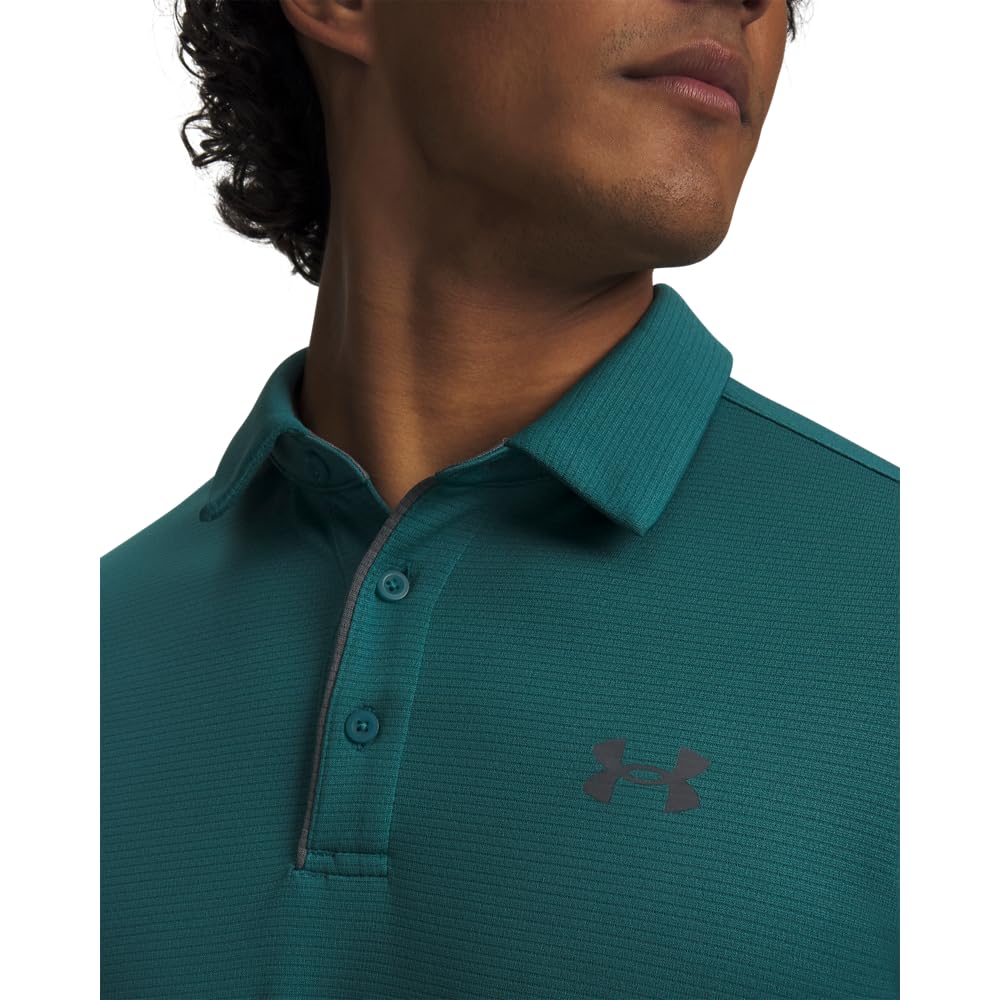 Under Armour Men's Tech Golf Polo, (338) Rack Green/Pitch Gray/Pitch Gray, 4X-Large
