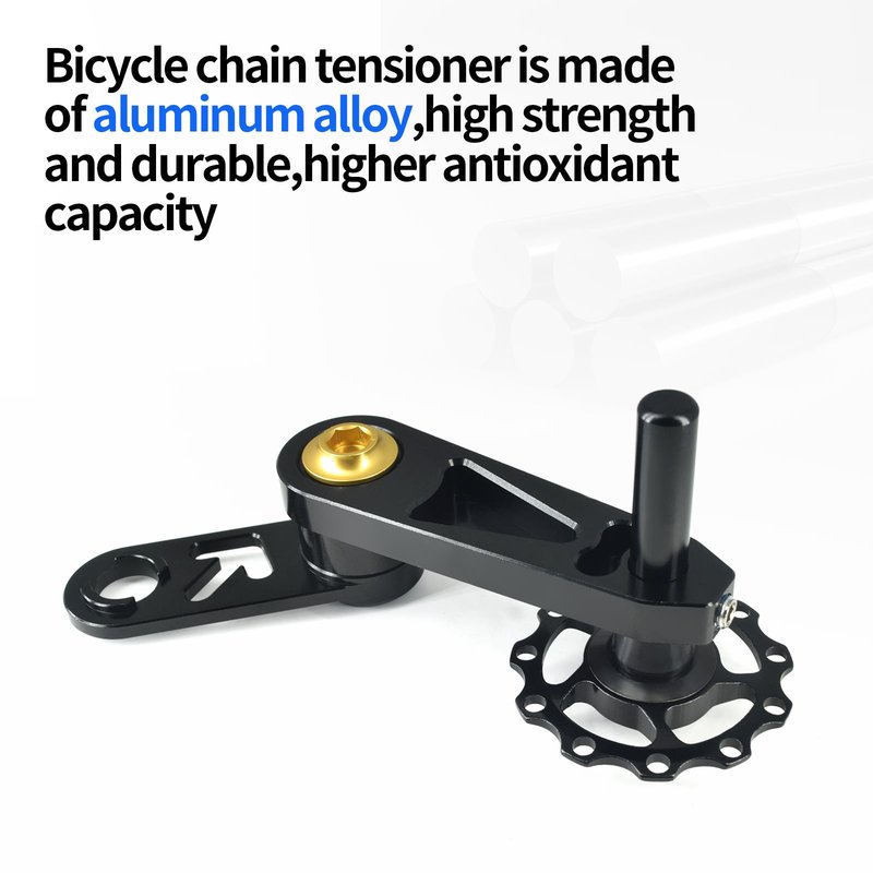 ZLiT Bike Single Speed Chain Tensioner,Aluminum Alloy Bike Chain Tensioner for Bicycle Chain Tensioner Tool (Black)