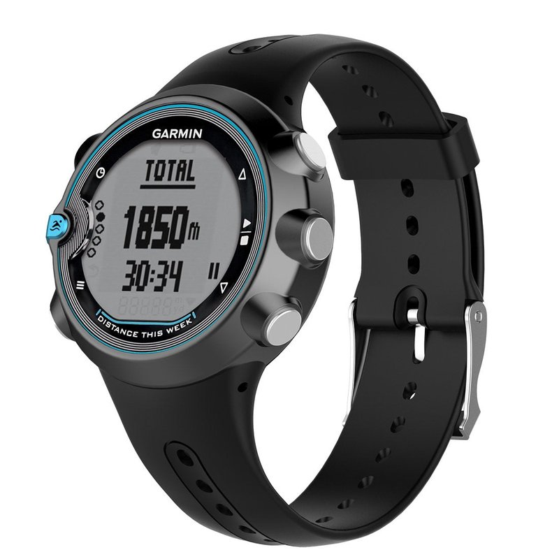AWADUO For Garmin Swim Watch Silicone Replacement Band, Replacement Silicone Wrist Band Strap For Garmin Swim Watch GPS Smartwatch, Soft And Durable(Silicone Black)