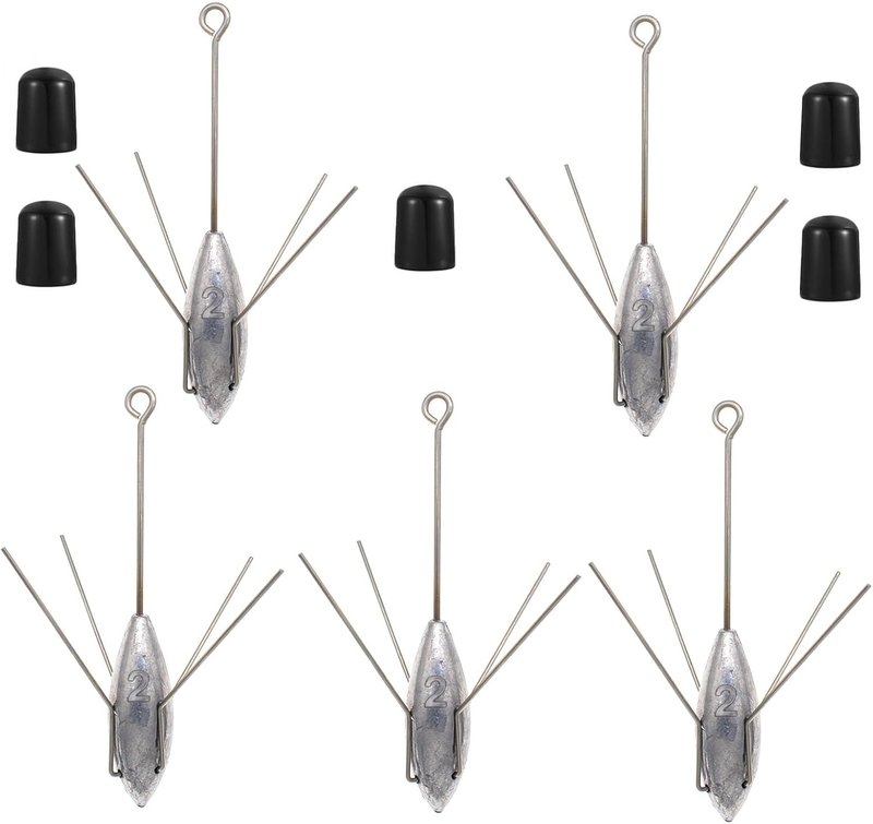 Sputnik Sinker Fishing Weights - 5 Pcs Lead Casting Sinkers for Catfish | Saltwater Beach Use