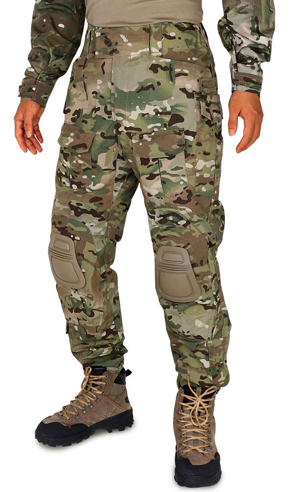 KRYDEX Tactical Men's K3 Combat Pants with Knee Pads (US, Alpha, X-Large, Regular, Regular, MC)