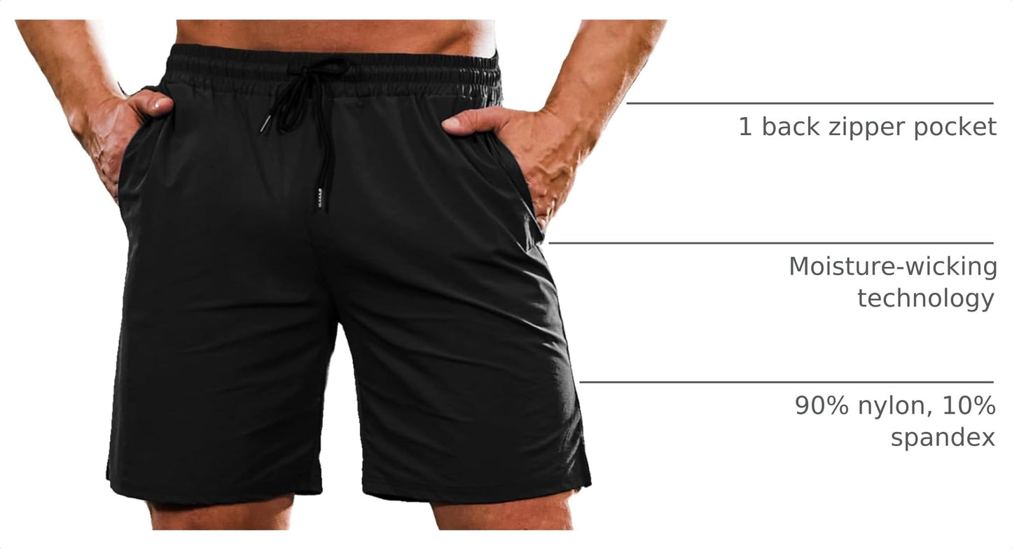 COOFANDY Mens 2 Pack Athletic Shorts 7 Inch Quick Dry Breathable Lightweight Gym Workout Shorts with Pockets