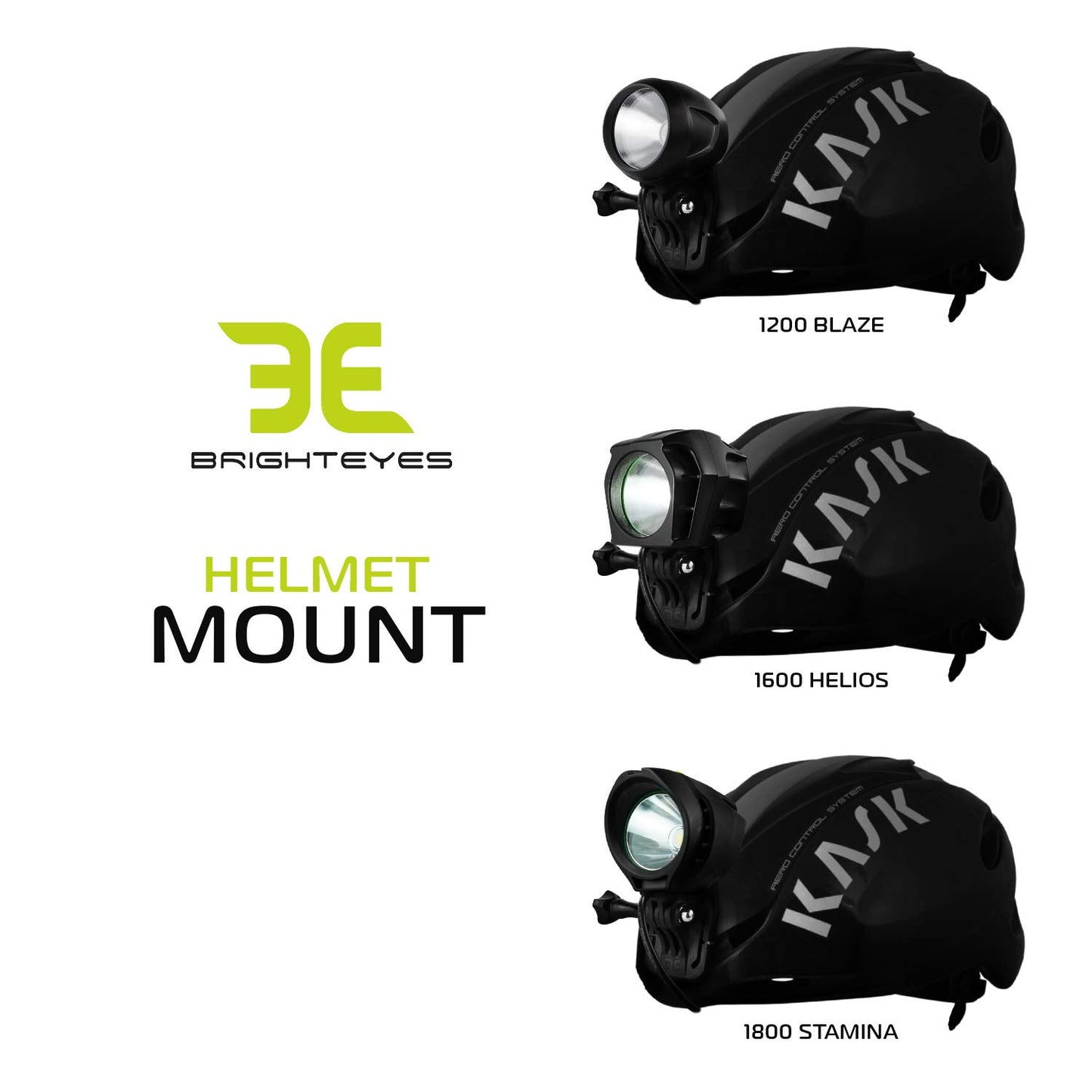 Bright Eyes - Mounts Compatible with Action Cameras, for 1200 (Blaze),1600 (Helios) & 1800 (Stamina) Lumen Bike Lights. Also Fits All Other Similar Lights (Lights not Included).