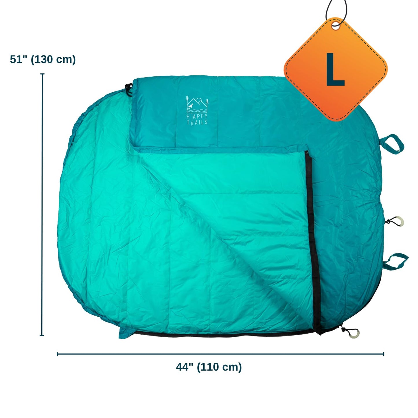 Ultralight Dog Sleeping Bag Backpacking—Outdoor Dog Bed for Hiking—Backpacking Gear for Dogs—Dog Hiking Gear—Dog Camping Gear—Packable Sleeping Bag for Dogs—Dog Travel Bed (Large)