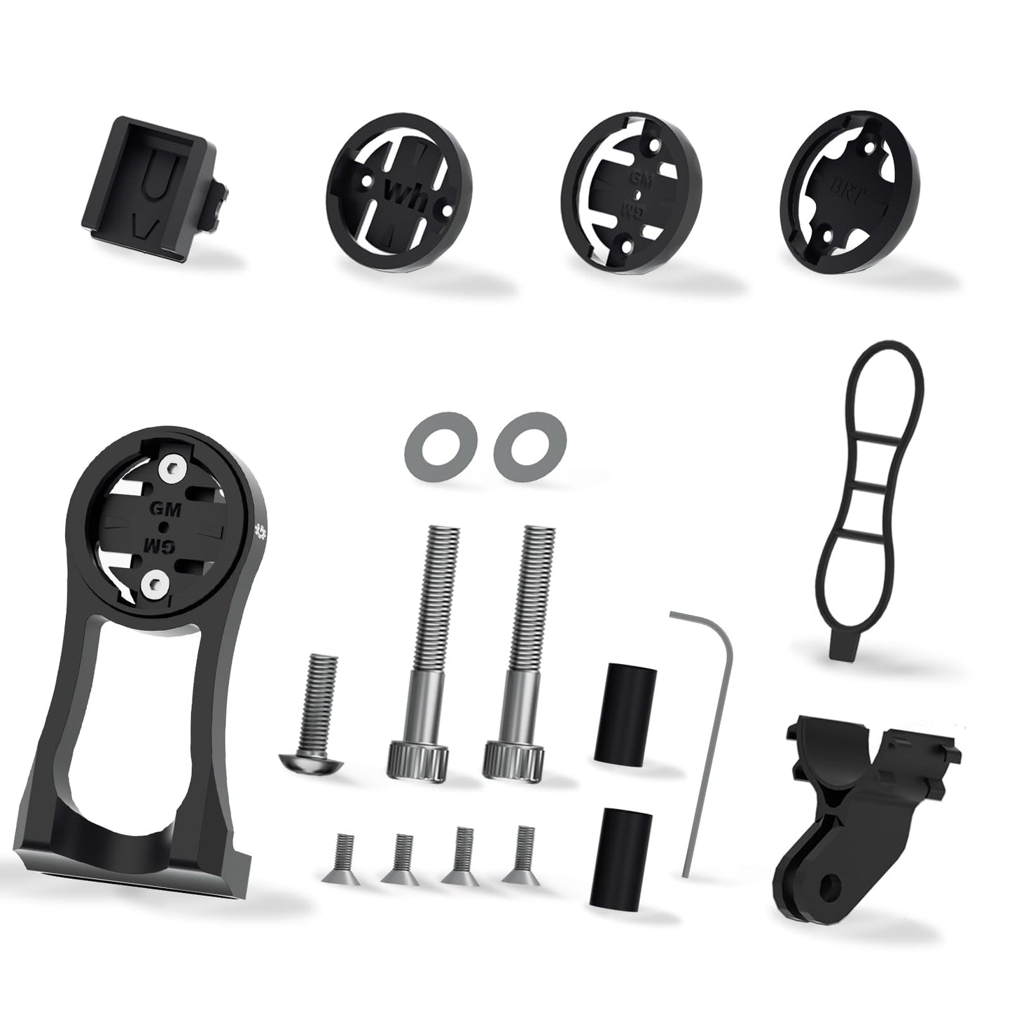 Bike Computer Mount for Garmin - Out Front Combo Mount for Wahoo Elemnt,Wahoo Elemnt Bolt, Wahoo Elemnt Mini, Bryton Cateye, Gopro and Bike Light Adapter