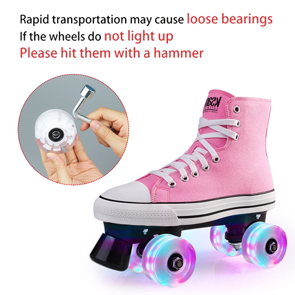 8 Pack 82A Motion-Activated Glow Skate Wheels with Bearings (54x32mm) – No Batteries Needed for Double Row Skates & Skateboards – Indoor/Outdoor PU Wheels
