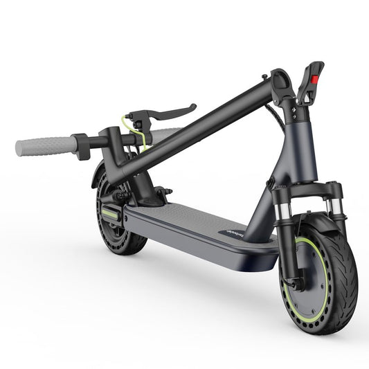 Roinside Adults Electric Scooter with Quadruple Shock Absorption, 350W Motor Up to 19MPH and 23 Miles Long-Range Portable Foldable Commuting Scooter for Adults with Double Braking System and App