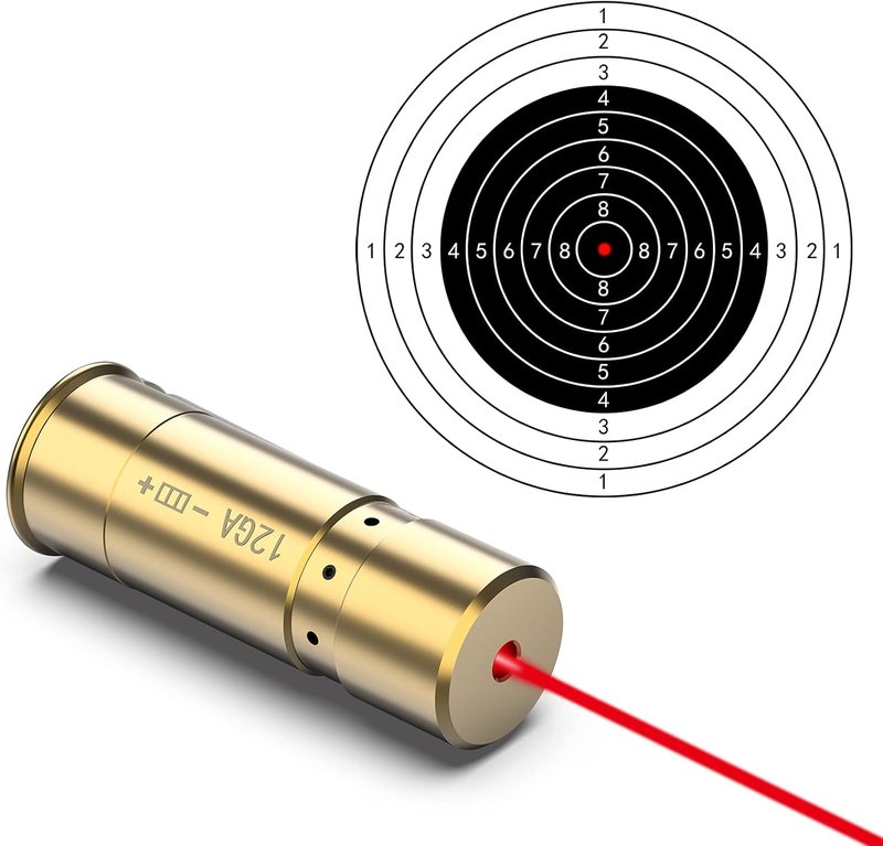 Feyachi Bore Sight - 9MM, 223, 5.56 & 12GA Red Dot Laser Boresighter | Includes 3 Sets