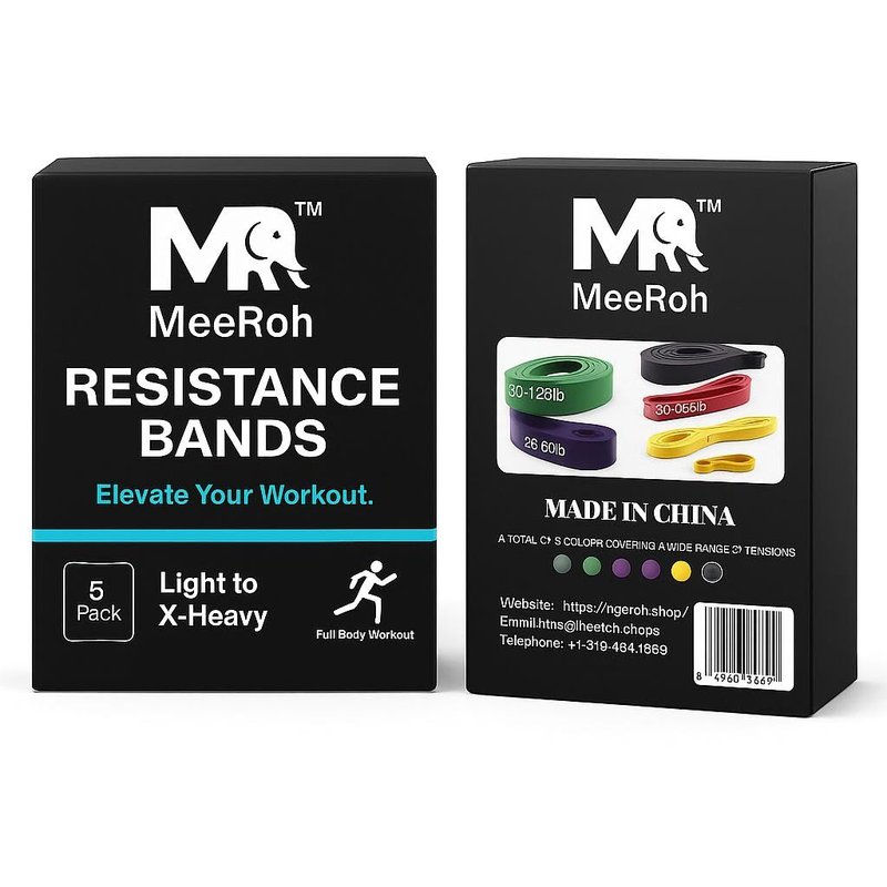 MeeRoh Pull Up Assist Band – Heavy Duty Resistance Band for Pull Ups – Premium Calisthenics Equipment for Home Gym – Assisted Pull Up Bands for Strength Training, Mobility & Pullup Bar Doorway Use