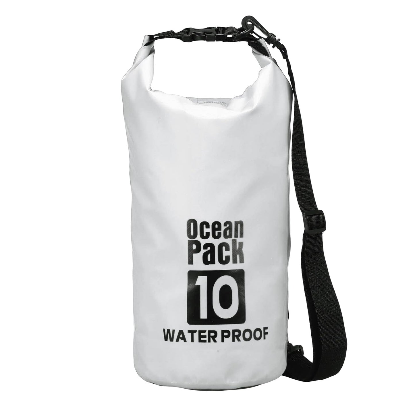 YELARXI Waterproof Dry Bag, 10L Fit for Women Men Water Proof Bags Lightweight Dry Storage Floating Backpack with Whistle for Travel Backpacking Boating Kayaking Camping (White)