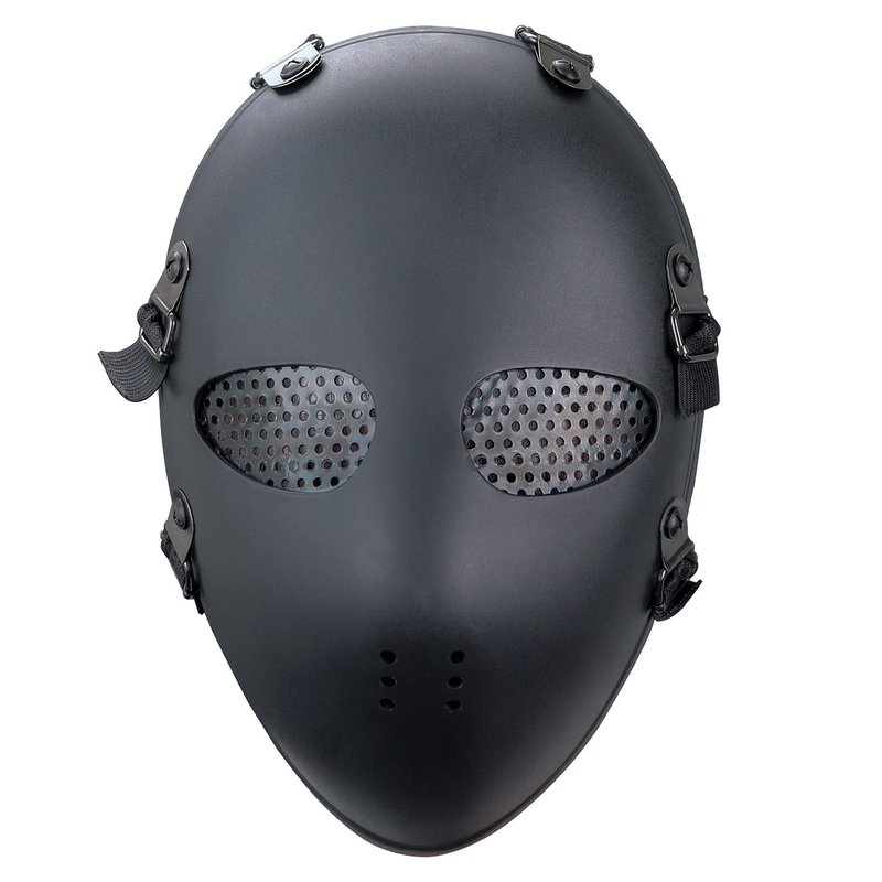 NECHARI Killer Mesh Tactical Military Mask Airsoft Mask for Halloween Paintball Game Movie Props Party (BLACK)