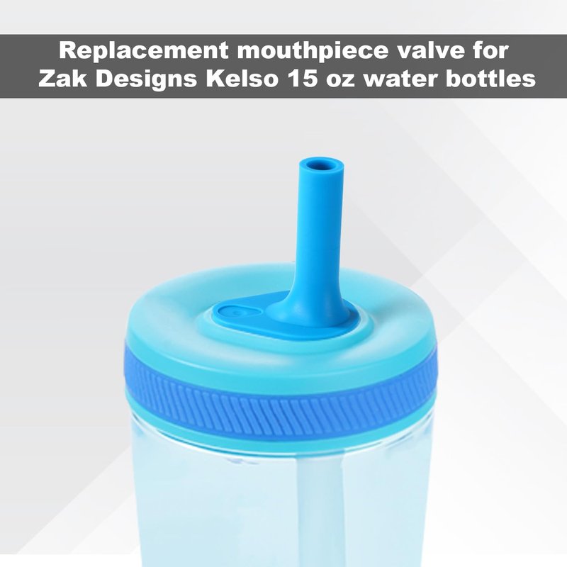Goktvai 12pcs Replacement Bite Valve for Zak, Silicone BPA-Free Mouthpiece with Cleaning Brush Reusable & Leak-Proof Straw Cup Lid Accessories Parts Compatible with Zak Designs Kelso 15oz (4 Colors)