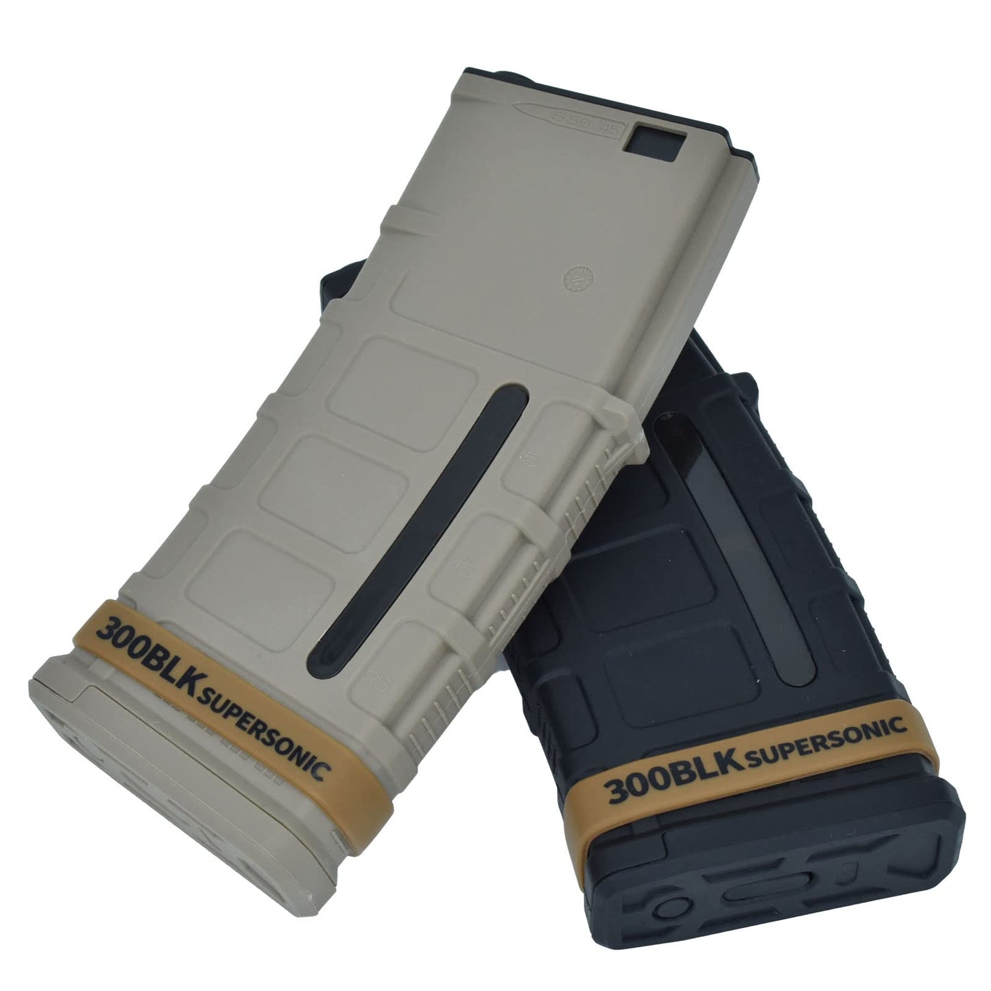 12 Pack Miaozhun 300 BLK Supersonic Magazine Marking Bands .300 Blackout Supersonic Magazine Caliber Identification(Coyote Brown-Black)