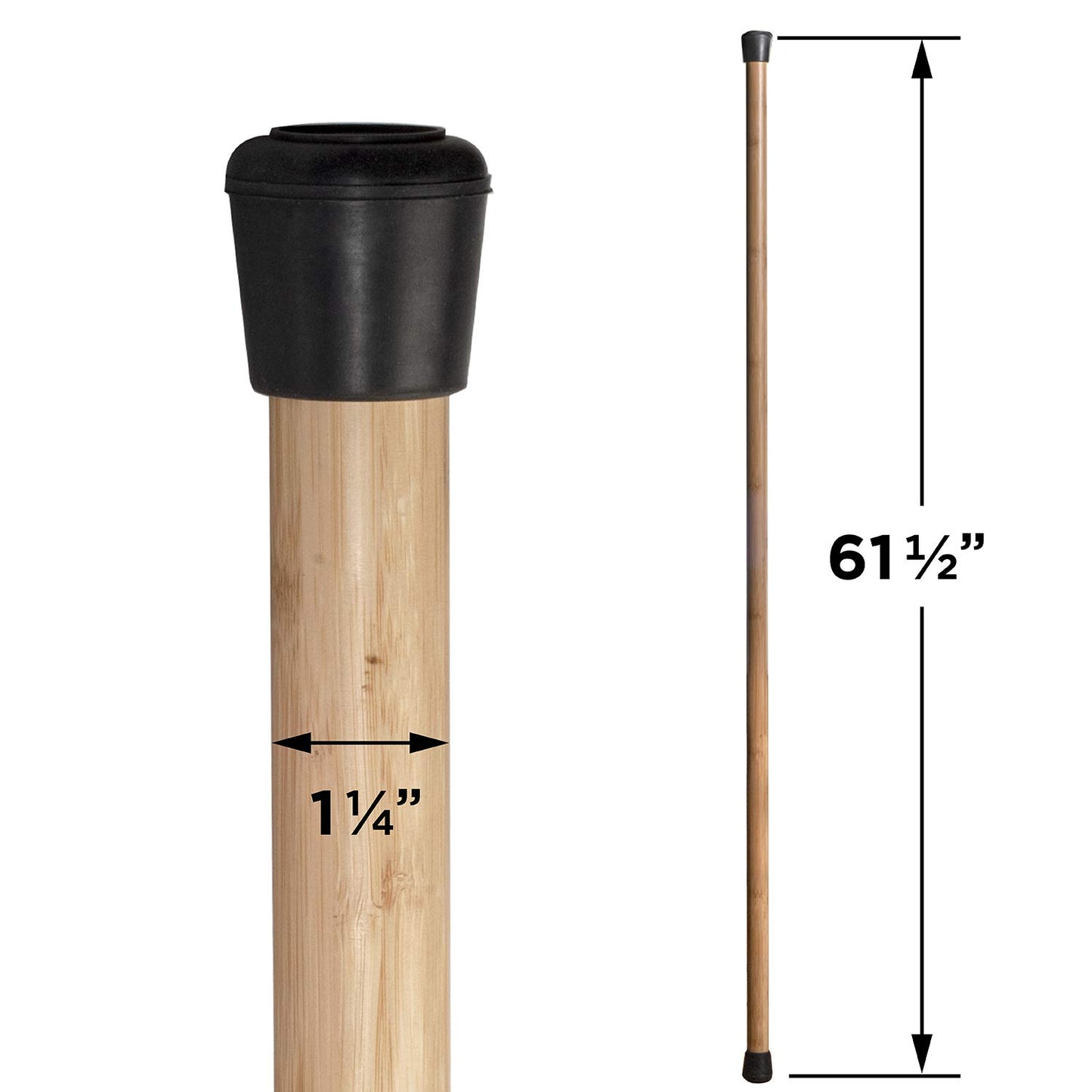 Bamboo Stick 2 PC Combo for Walking, Balance, Strength Training, Stretching & Added Mobility & Flexibility, 2 Sticks Included