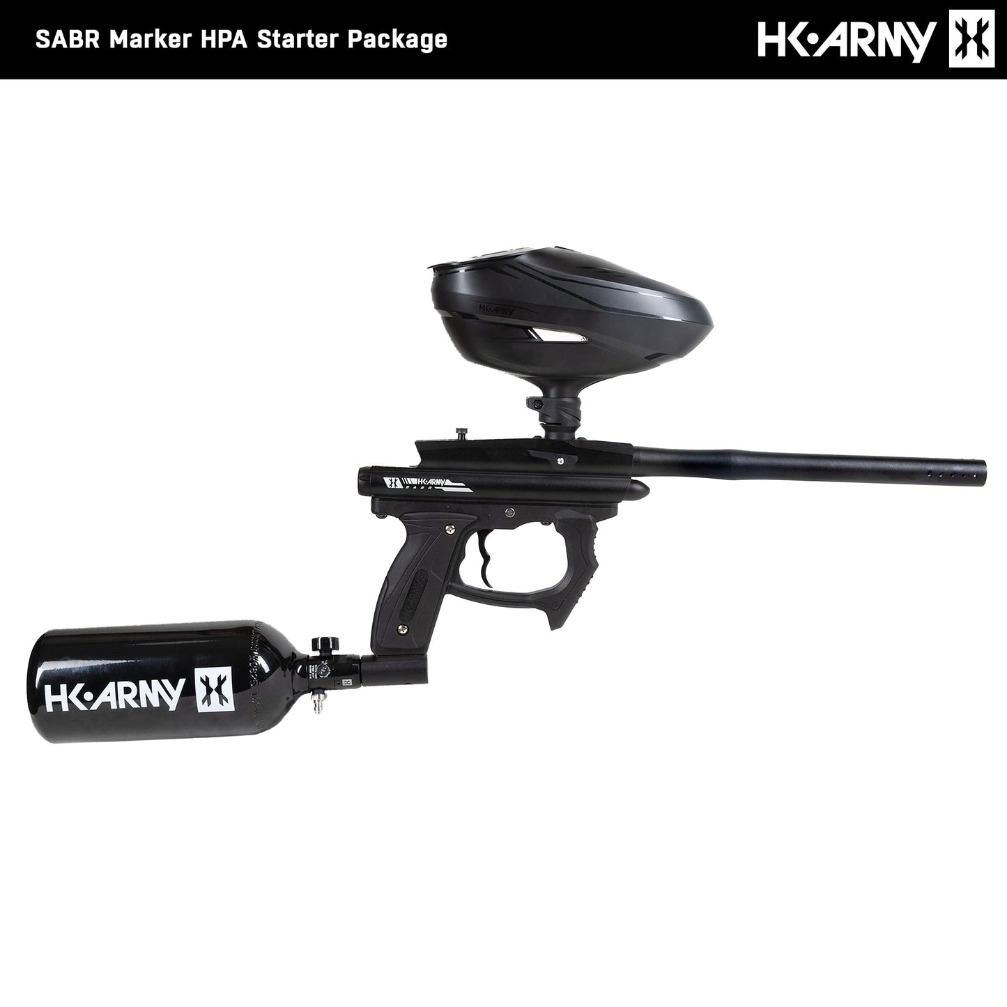 HK Army SABR Paintball Gun HPA Marker Starter Package (Black)