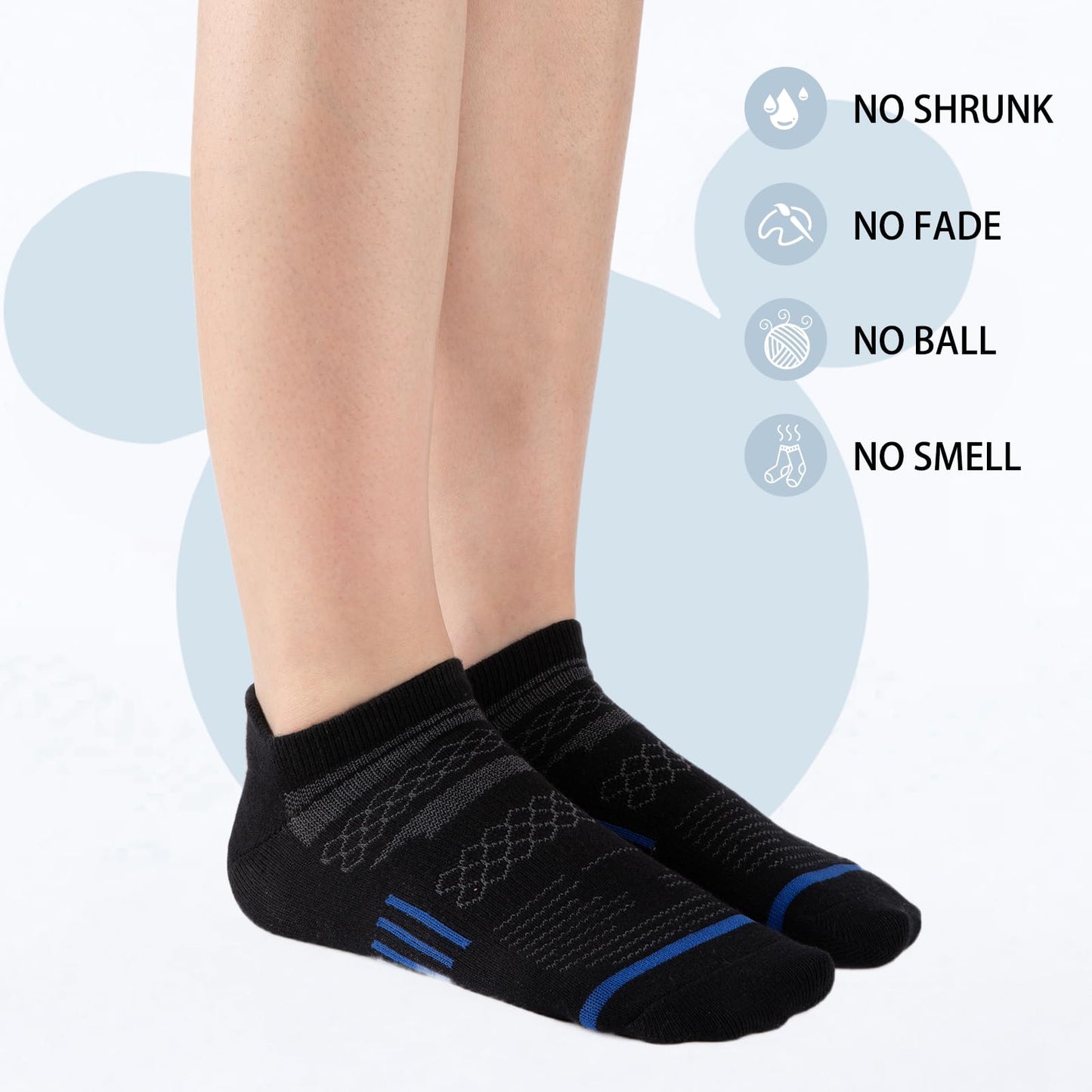 Comfoex 12 Pairs Boys Running Ankle Socks For Kids 4-6 6-8 8-10 10-12 Years Old Low Cut Athletic Breathable Cotton Socks