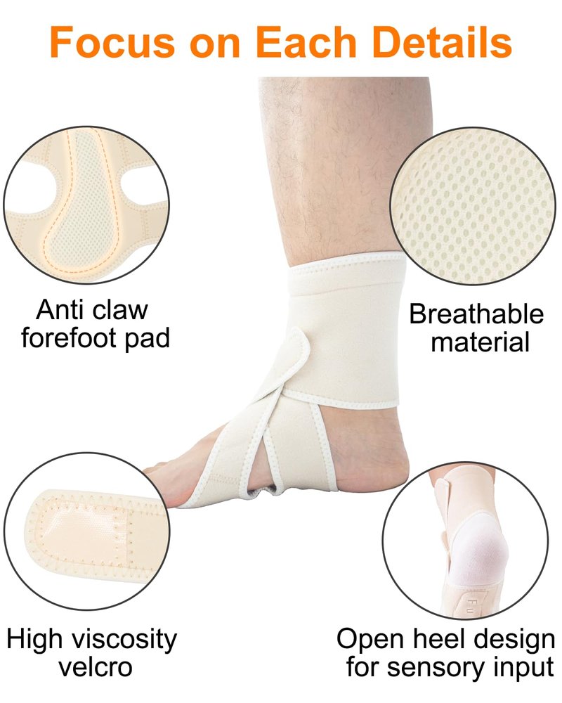 DouHeal AFO Foot Drop Brace, Improve Walking Gait, Effective Relieve Pain, Adjustable Foot Orthosis Brace Support for Sleep, Plantar Fasciitis, Drop Foot Braces For Walking with Shoes[Left]