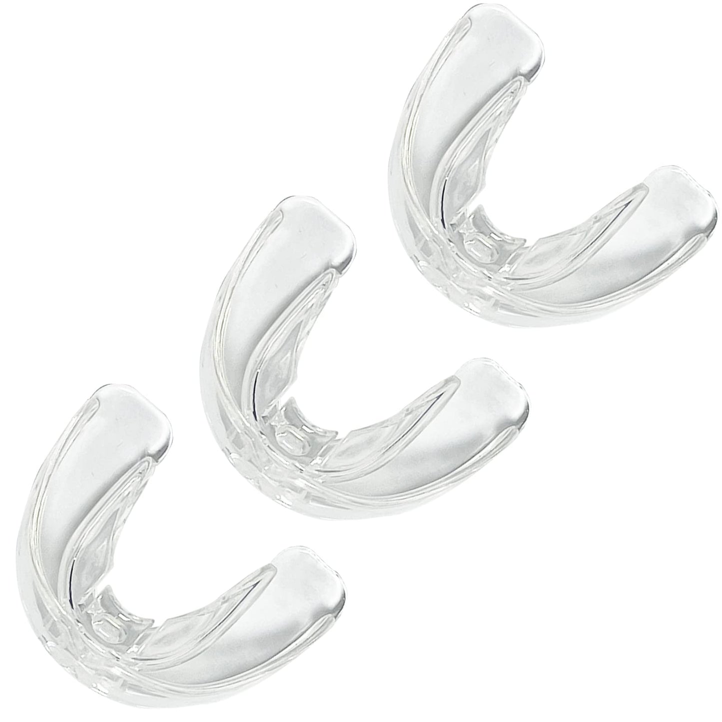 3 Pack Kids Youth Mouth Guard Football Sports Braces Mouthguards for Mouthpiece Boys Teeth for MMA Boxing Rugby Kickboxing Taekwondo Softball Lacrosse to Braces EVA Transparent
